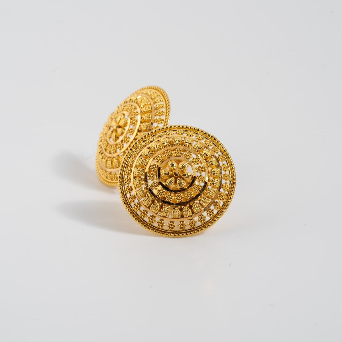 Women s Indian Bridal Jewellery Lovik Stud Earrings in 22k Gold