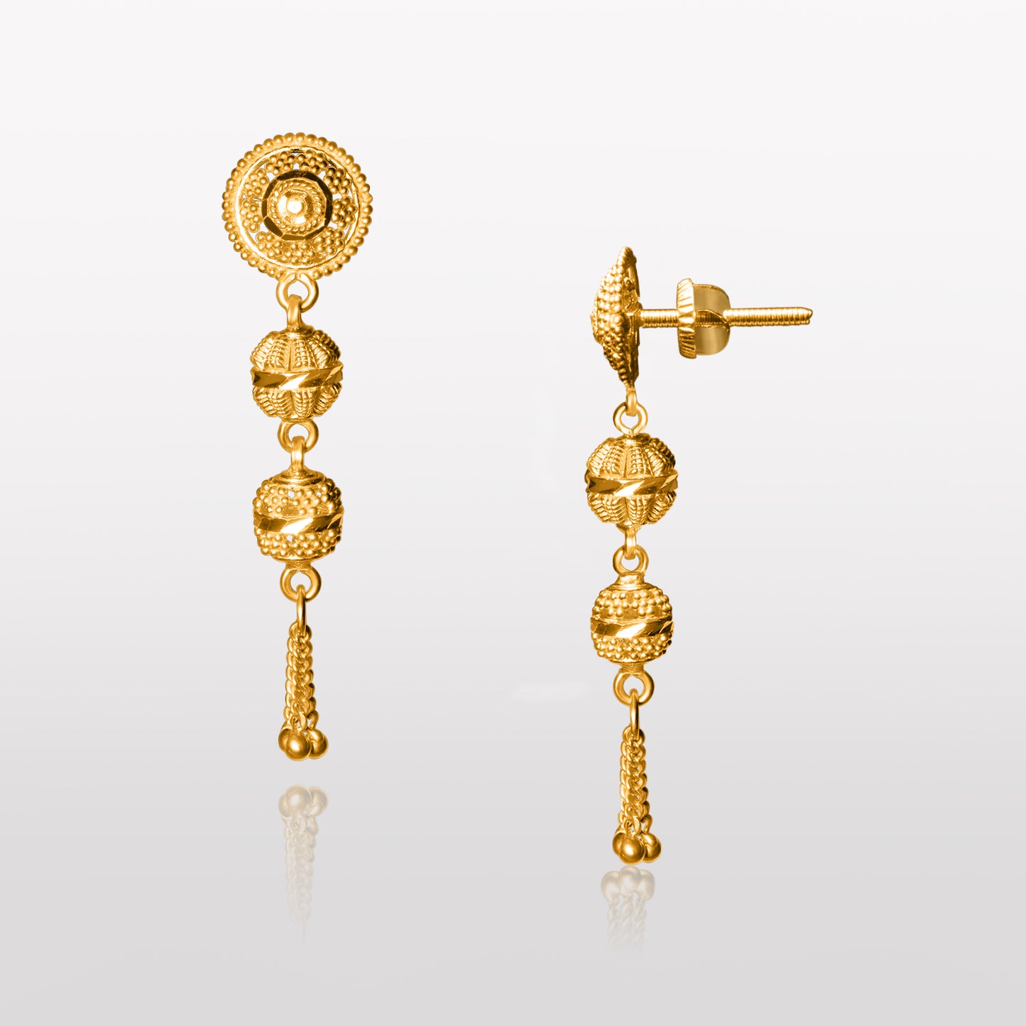 <img src="aria-mini-stud-earrings.jpg" alt="Aria Mini Stud Earrings in 22k Gold - a close-up view of exquisitely crafted stud earrings in 22k gold, featuring a beautiful and intricate design that exudes elegance and sophistication, making them the perfect accessory for any occasion."/>
