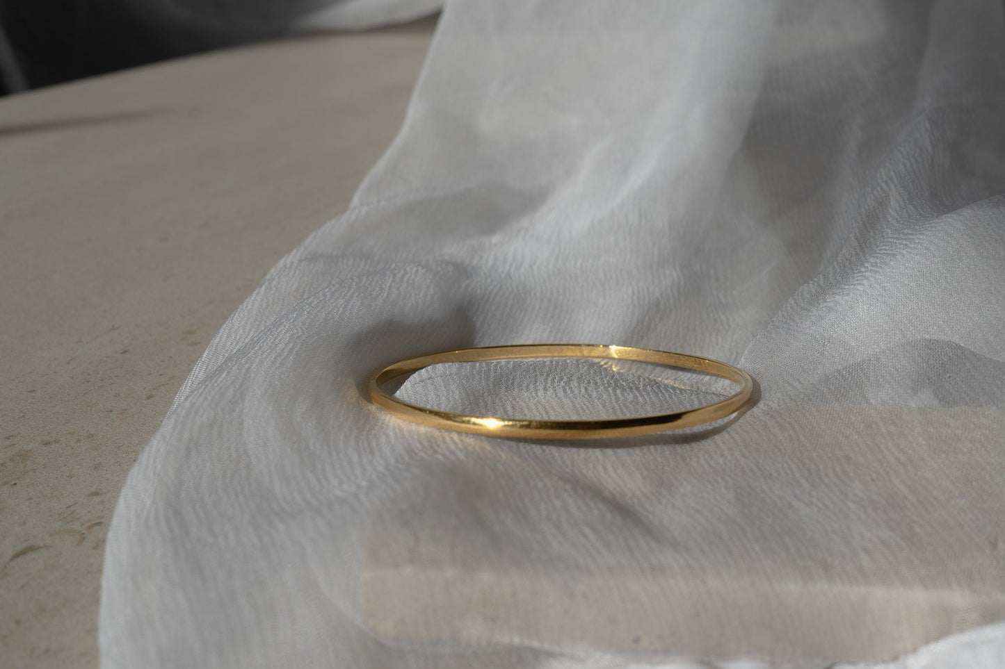 Bela Everyday Thin Bangles in 22k Gold