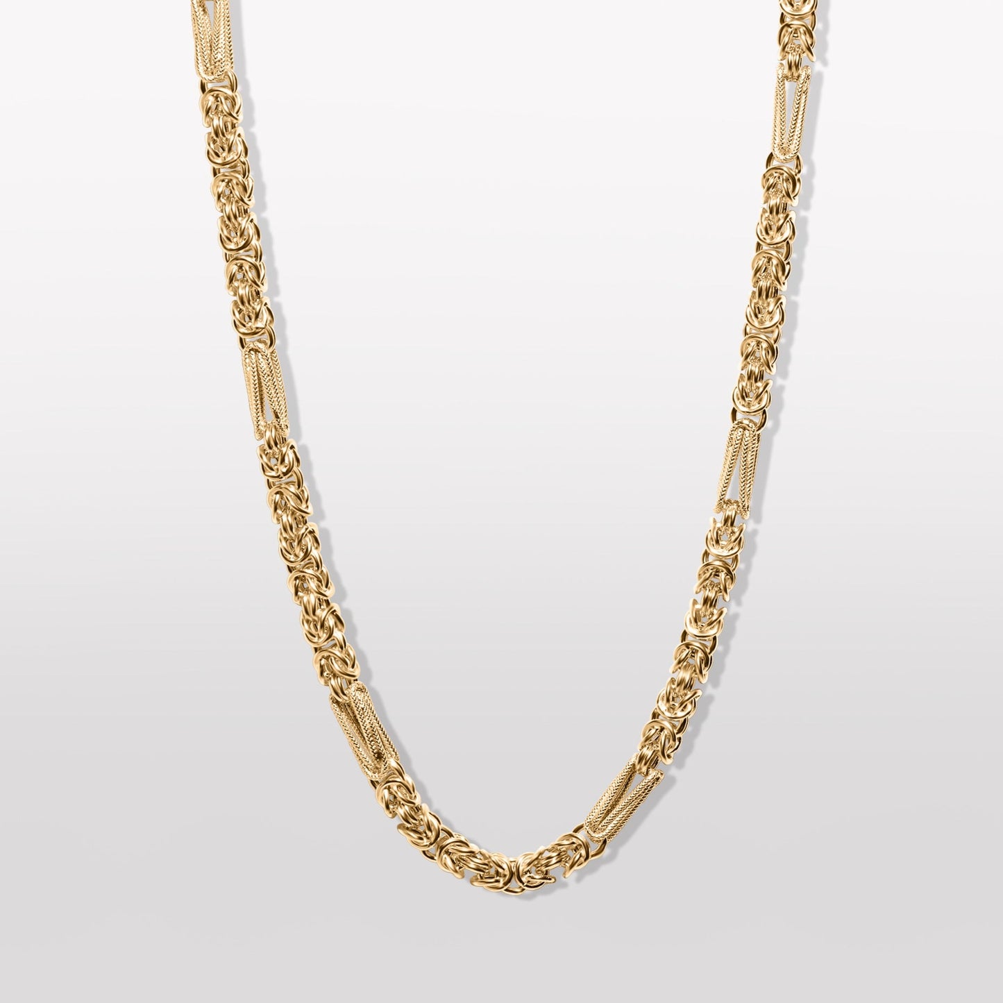 
                  
                    Men's 24" Fancy Byzantine Chain in 22k Gold 6.5mm Media 1 of 2
                  
                