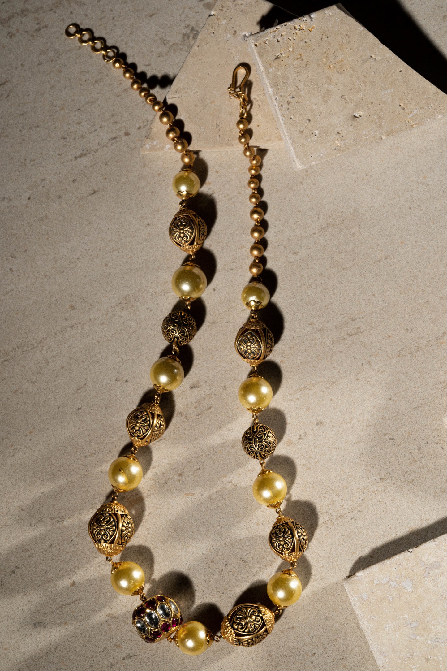 Hena Matar Mala Necklace & Jhumke