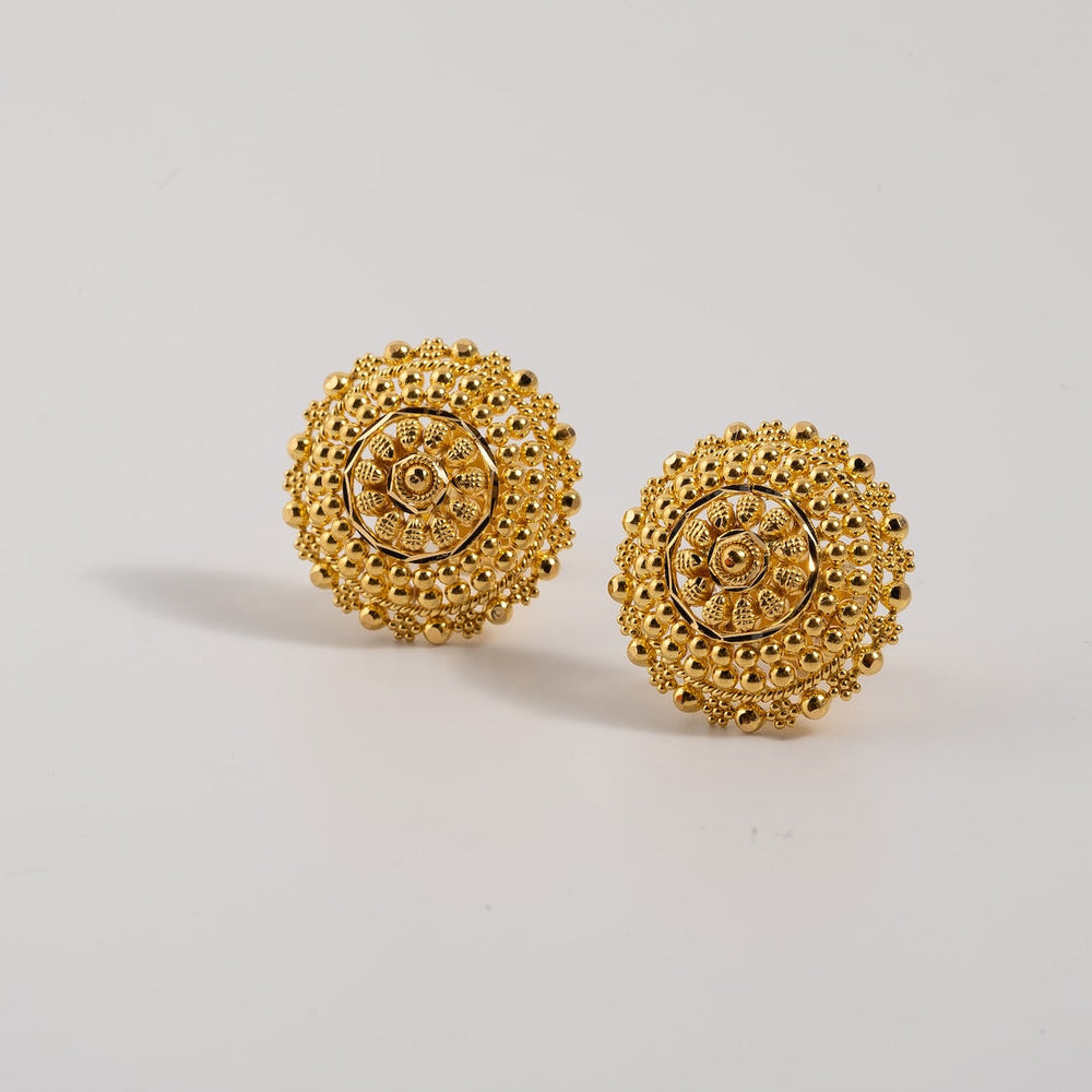 Kira Mini Stud Earrings in 22k Gold