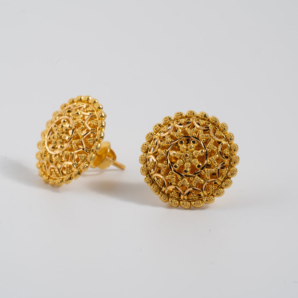 Leilani Stud Earrings in 22k Gold
