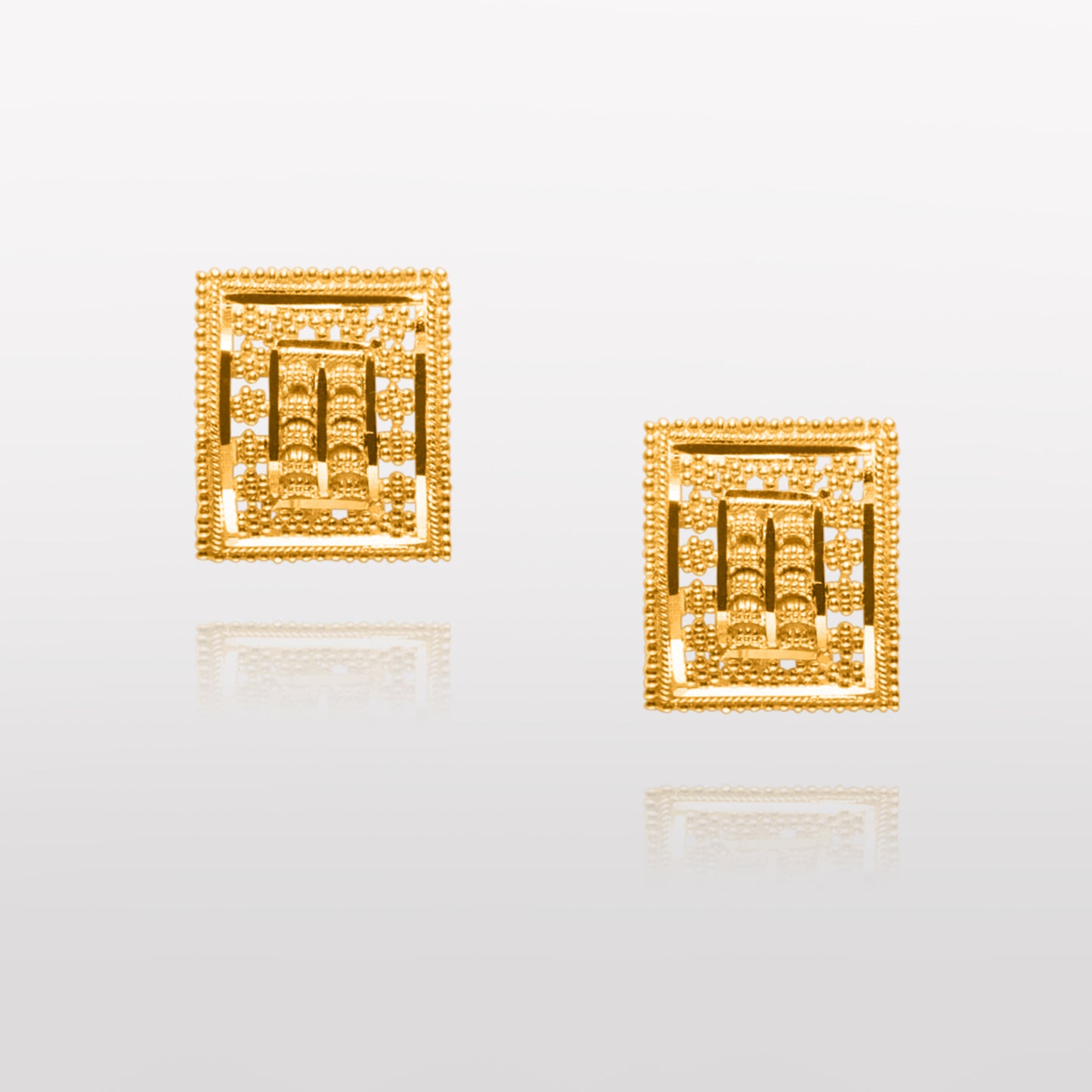 Sahar Vera Stud Earrings in 22k Gold