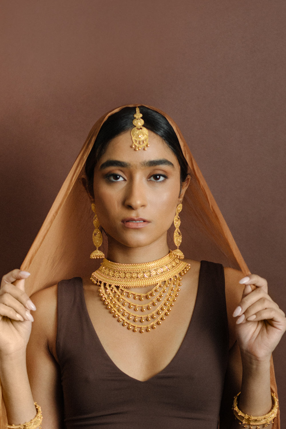 Sahar Heritage 22k Gold Filligree Tikka