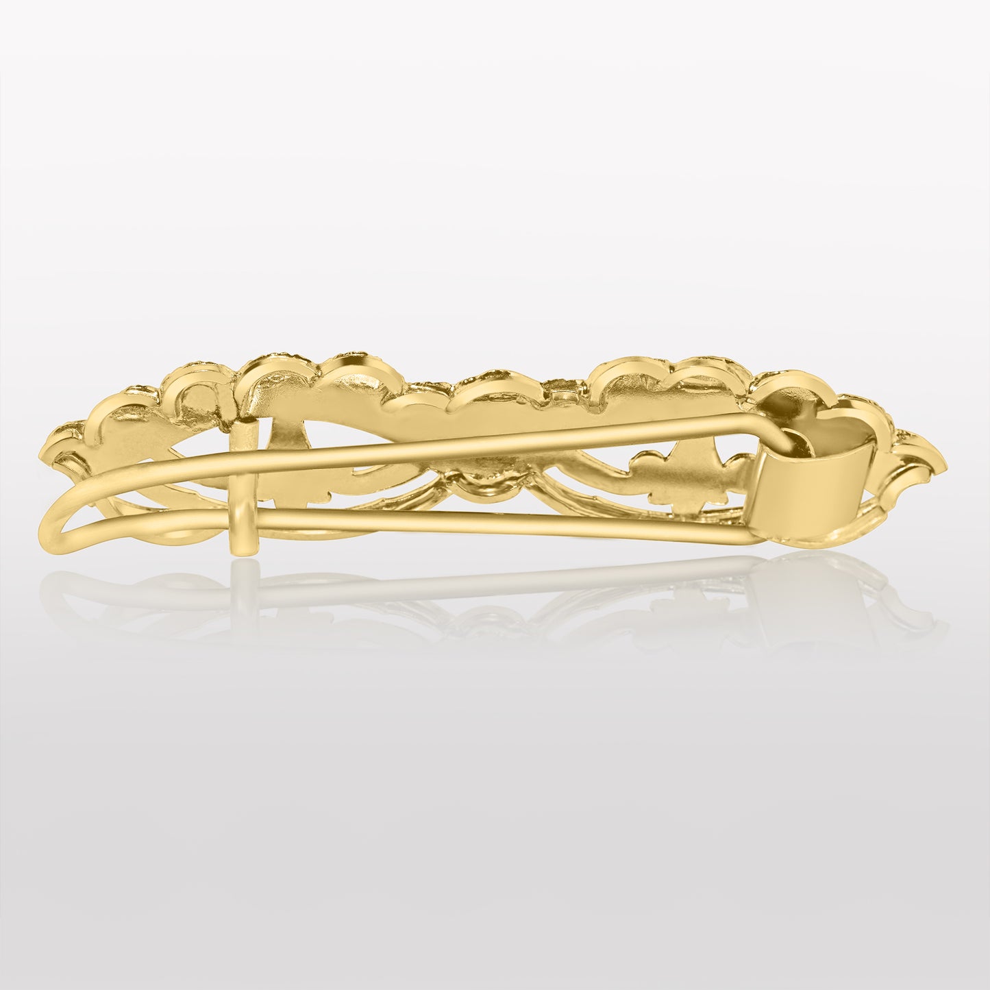 
                  
                    Santi Classic Hair Barette in 22k Gold
                  
                