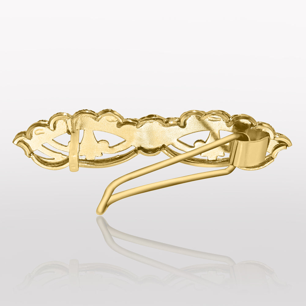 
                  
                    Santi Classic Hair Barette in 22k Gold
                  
                